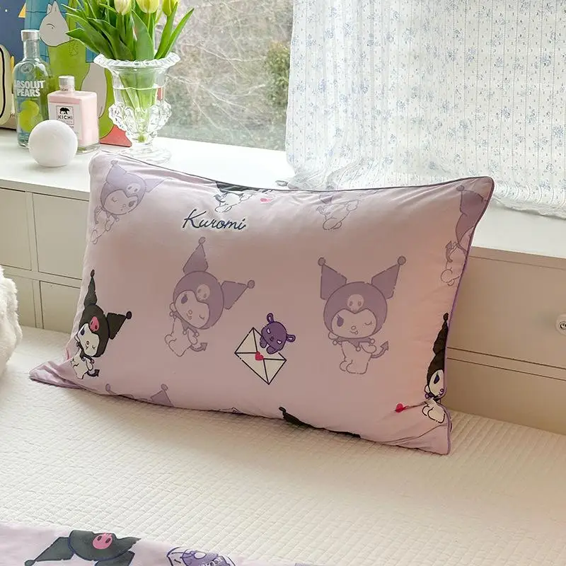 New Pattern Sanrio Knitted Cotton Pillowcase 48X74Cm A Pair Cartoonprinted Provide Children with A Comfortable Sleep Experience