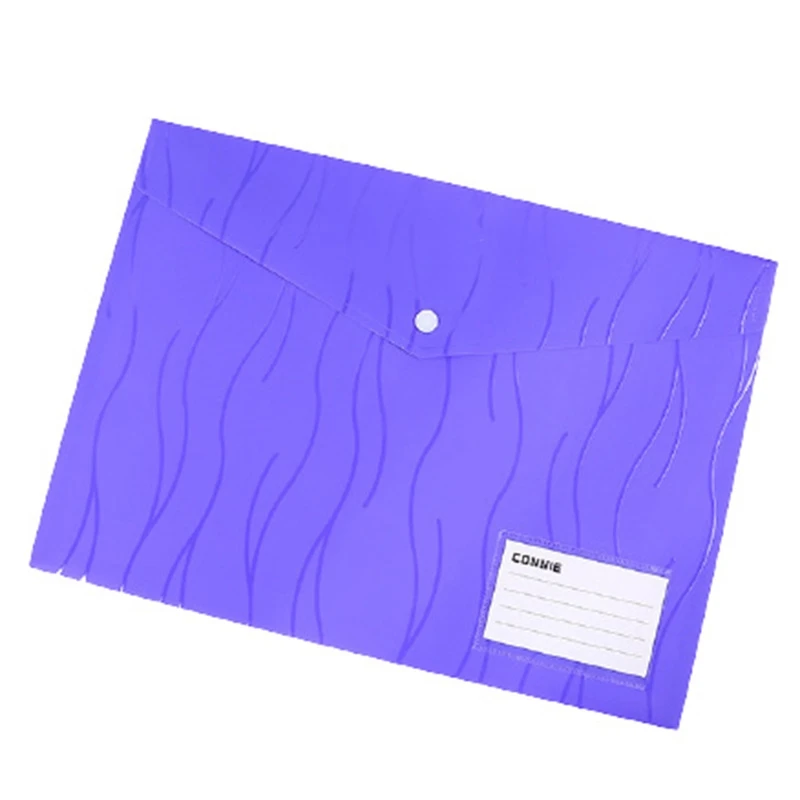 

Envelopes Poly Envelopes, 12 Pack Document Folders US Letter A4 Size File Envelopes with Label Pocket Snap Button Purple