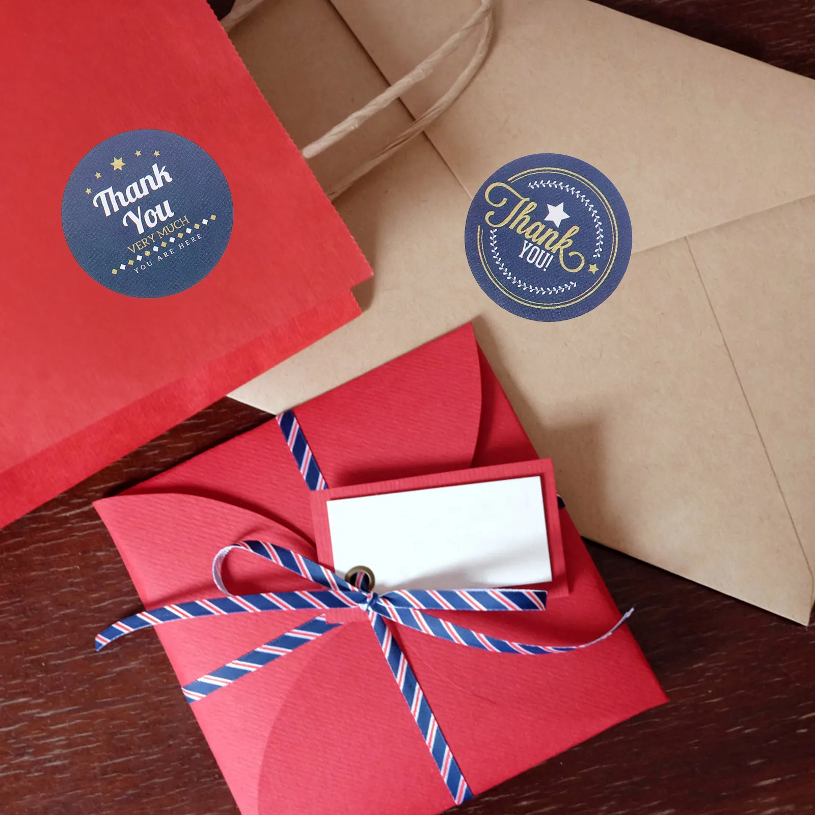 

2 Rolls Teacher Appreciation Stickers No Residue Removable Thank You Label Stickers for Household Packaging Sealing and Letter