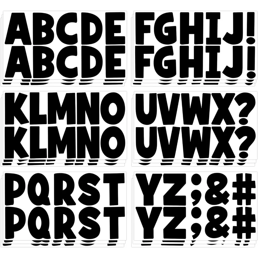 

Letter Stickers Bulletin Board Letters 2.5Inch,186 Pcs Large Alphabet ABC Sticker for Classroom Wall Decor