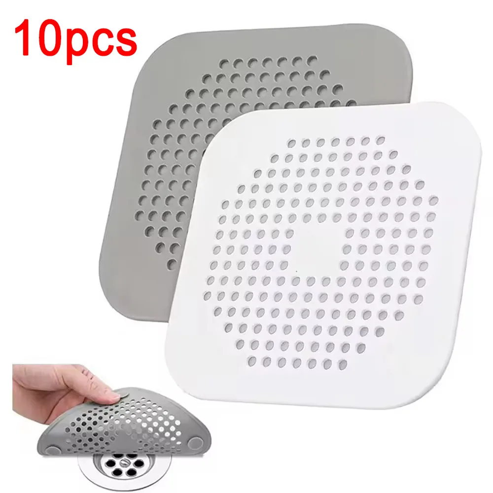 Silicone With Suction Cup Floor Drain Sticker Bathroom Sewer Hair Filter Drain Cover Home Floor Drain Mat Bathroom Accessories