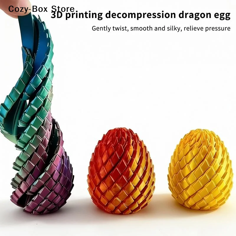 [ZY]3D Printing Dragon Egg Stress Relief Model Deformable Twist Egg Creative Stress-Relief Gadget Desk Ornament[ZY]