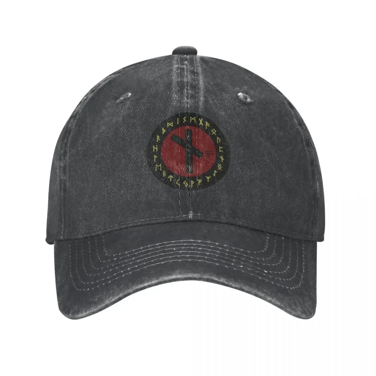 Red Nauthiz Futhark Rune Symbol Baseball Cap Beach Outing New In The Hat Trucker Hat Cap Female Men'S