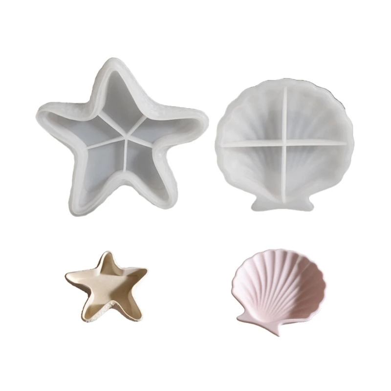 E0BF Storage Container Mould High Temperatures Resistant Silicone Mold for Shell and Jewelry Box Jewellery Case Mould