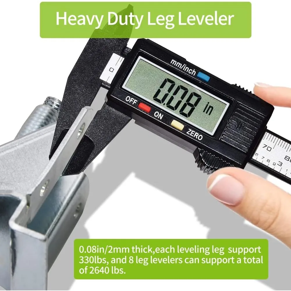 Livellatore per gambe per carichi pesanti da 4/8/16, altezza regolabile da 2 pollici, per mobili, tavoli, armadi
