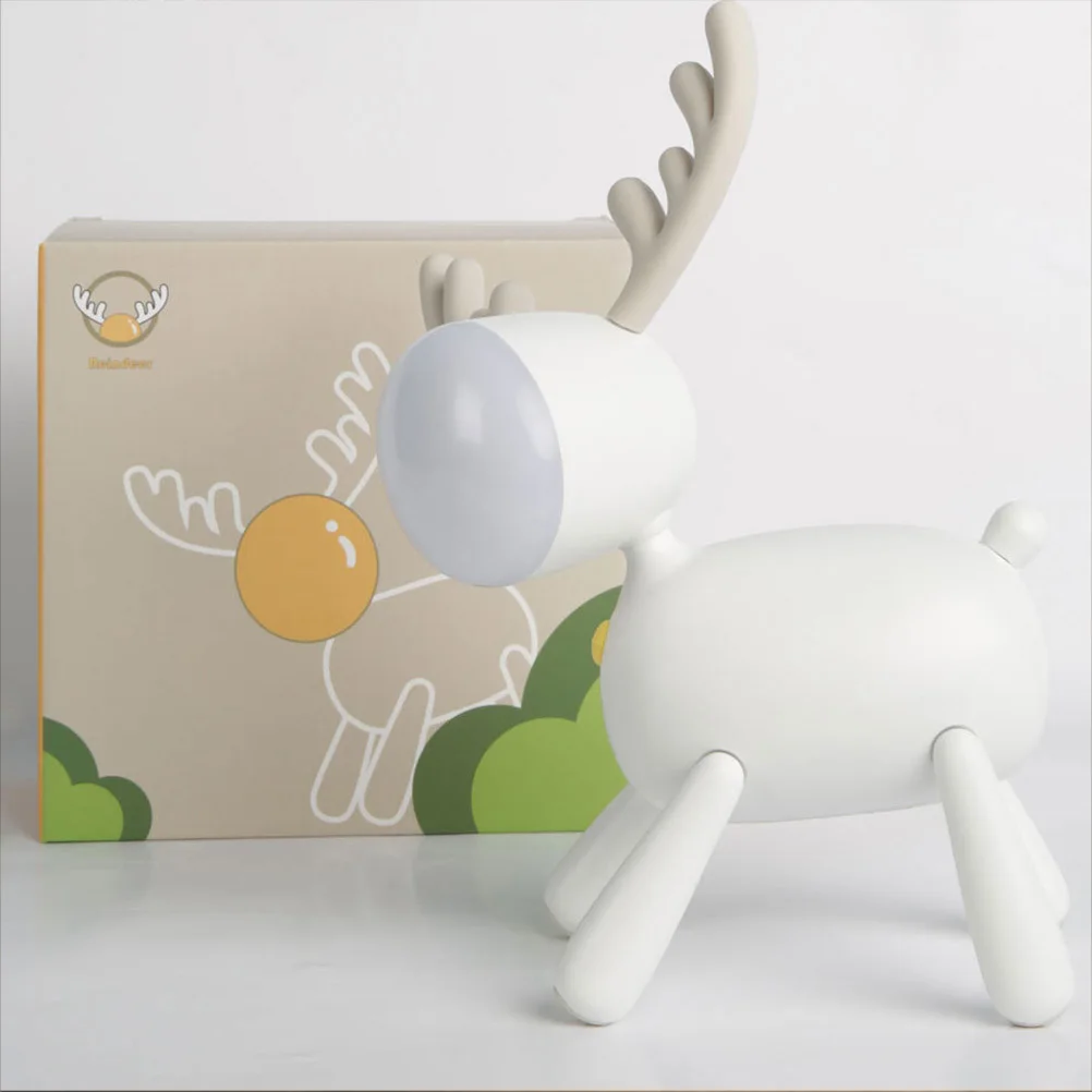 USB شحن Led ضوء الليل الأيائل شكل سيليكون الكرتون مصباح لديكور غرفة النوم مصباح الطاولة القابلة لإعادة الشحن #2