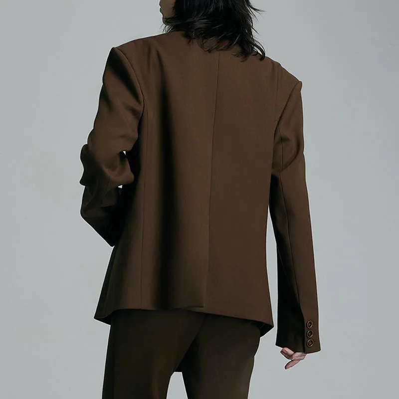 KWTX 2025 Primavera Estate Blazer decostruito da donna Design asimmetrico irregolare Giacca alla moda Chic Office Casual