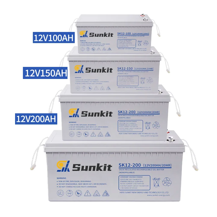 Sunkit 12V 100Ah  150Ah 200Ah Lead Acid Battery factory Wholesale Good Quality Extreme Weather Resistance Long Battery Life