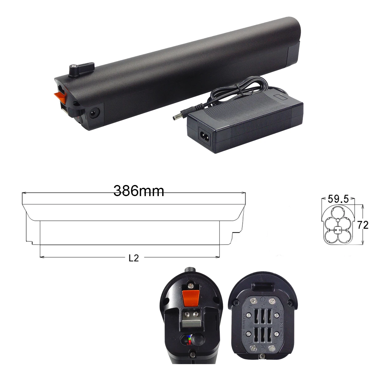 For HIMO C30 C30R 36V 21700 Integrated Battery 9.6Ah 10Ah 250W 350W Aventon Soltera 7 Akku replacement