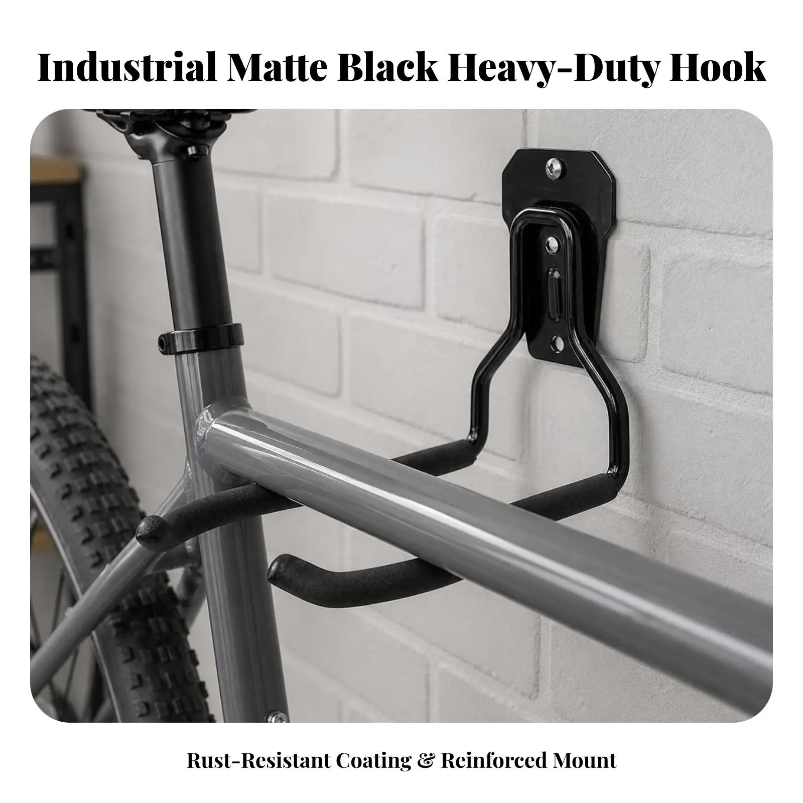 Heavy Duty Metal Wall Hook for Hose Support with Foam Covered Arms for Garage Workshop Garden Tool Organizer