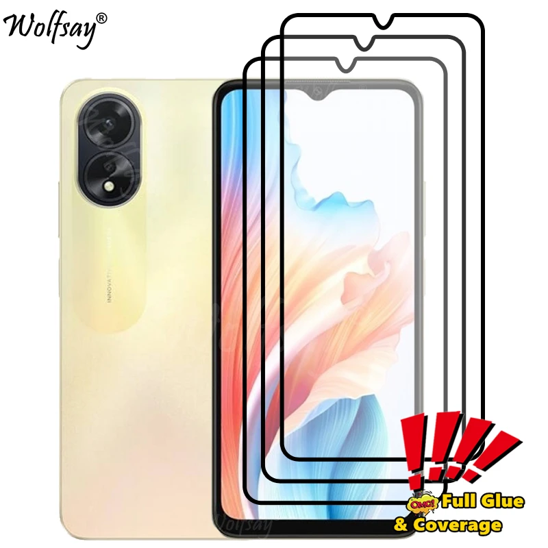 

Full Cover Whole Glue Screen Protector For Oppo A38 A 38 Tempered Glass For Oppo A38 A58 A98 5G A78 4G Glass For Oppo A38 Glass