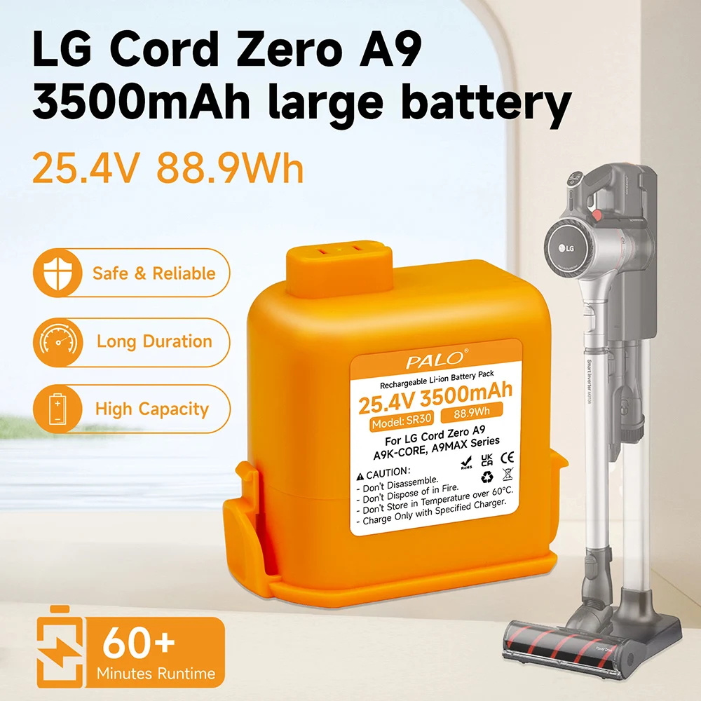 

Vacuum Cleaner Spare Battery for LG Cord Zero A9 A9K-CORE A9MAX A9 Plus A9S A9m A9K-PRO A9T-ULTRA A9K-PRO EAC63382204 A9MULTI