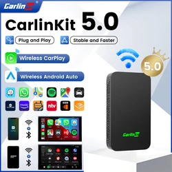 2024 CarlinKit 5.0 2Air Wireless Android Auto Box Dongle wireless CarPlay portatile per autoradio con CarPlay cablato/Android Auto