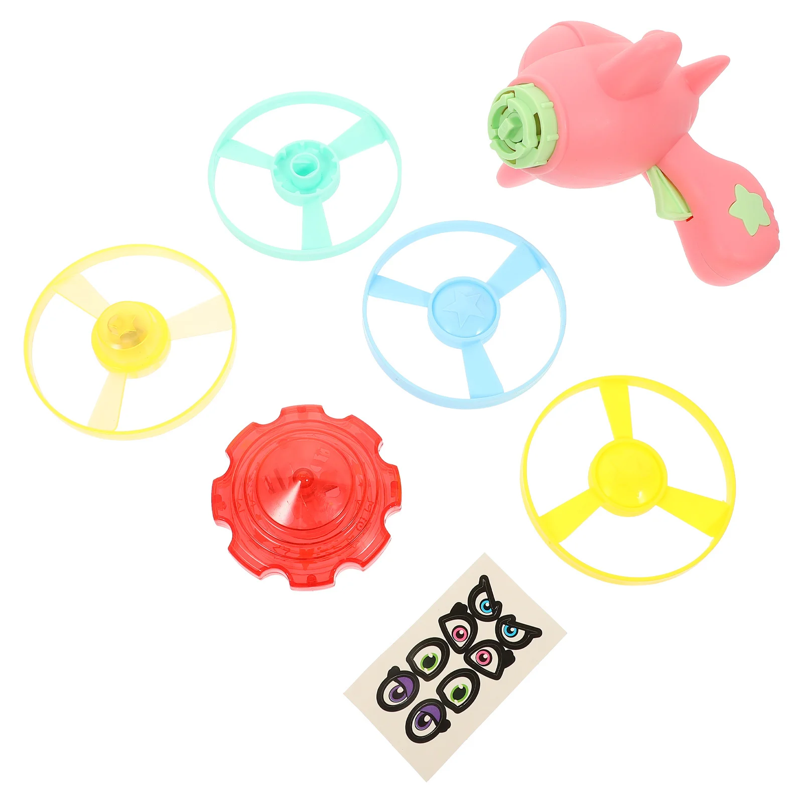 

Catapult Bamboo Dragonfly Fish Flying Saucer Child Plastic Children Launcher Disc Toy
