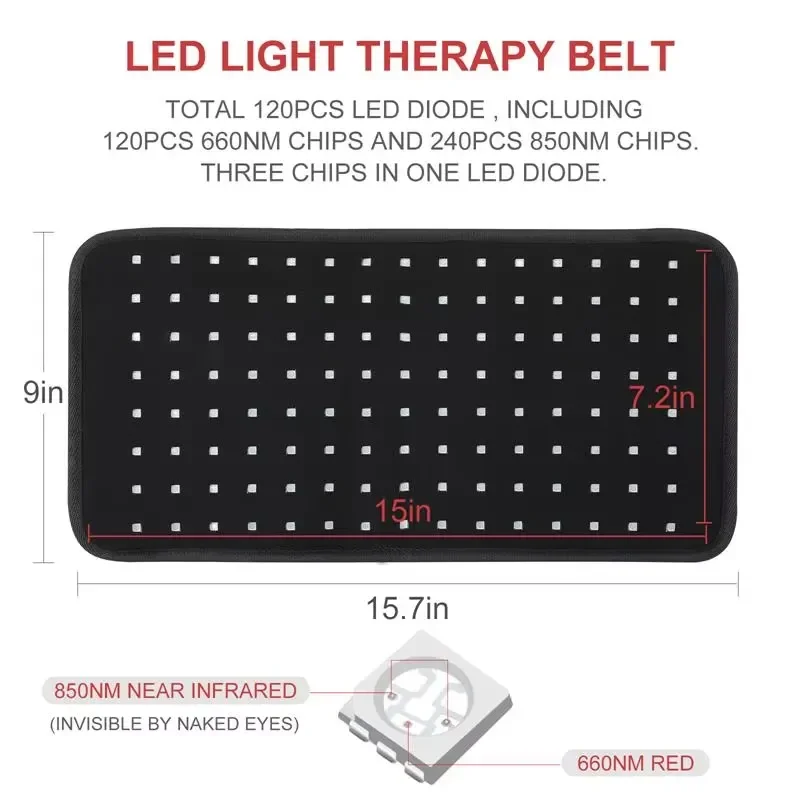 Treatment Led Pet Dog Equine Customized Red Heat Lamp Light Therapy Belt view 3