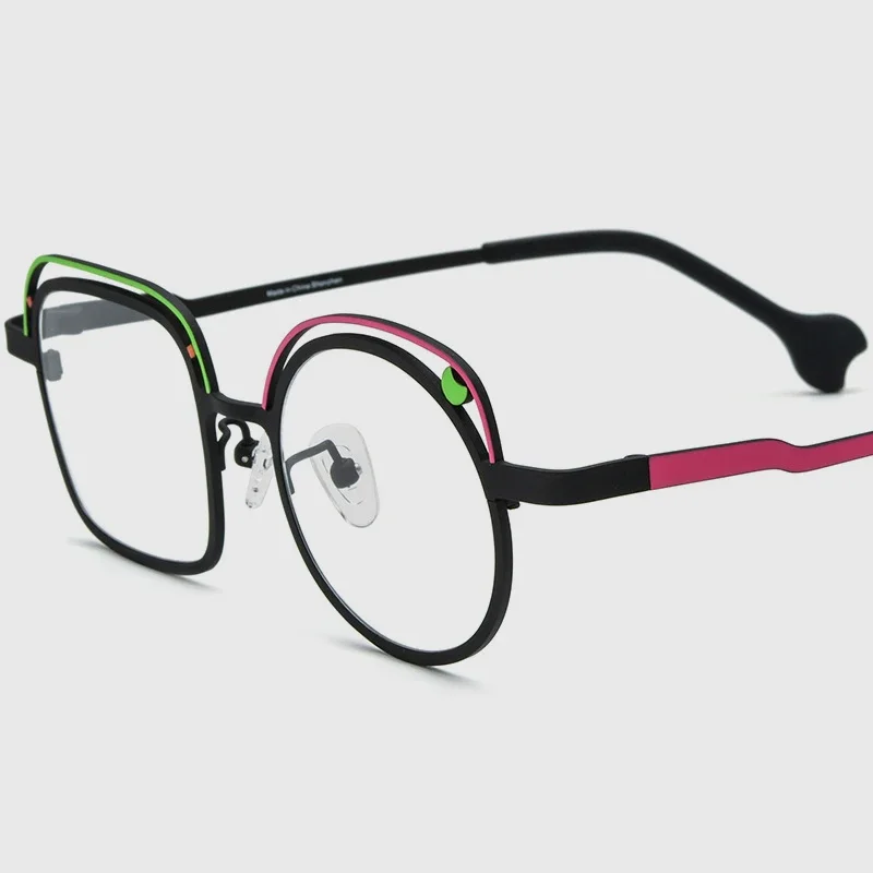 185868 Pure Titanium Ultralight Color Men Special-shaped Glasses Frame Women Individual Myopia Optical Glasses Customized Lenses