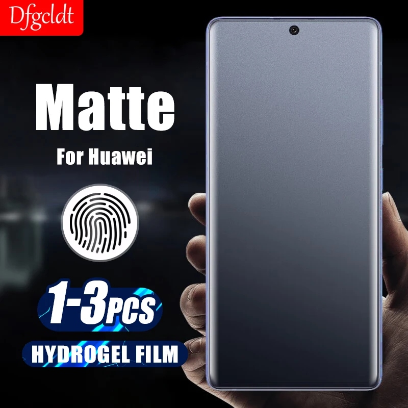 

1-3Pcs Full Curved Matte Hydrogel Film For Huawei P60 P50 P40 P30 Lite Nova 9 10 SE 11 Ultra Mate 60 50 40 Pro Screen Protectors