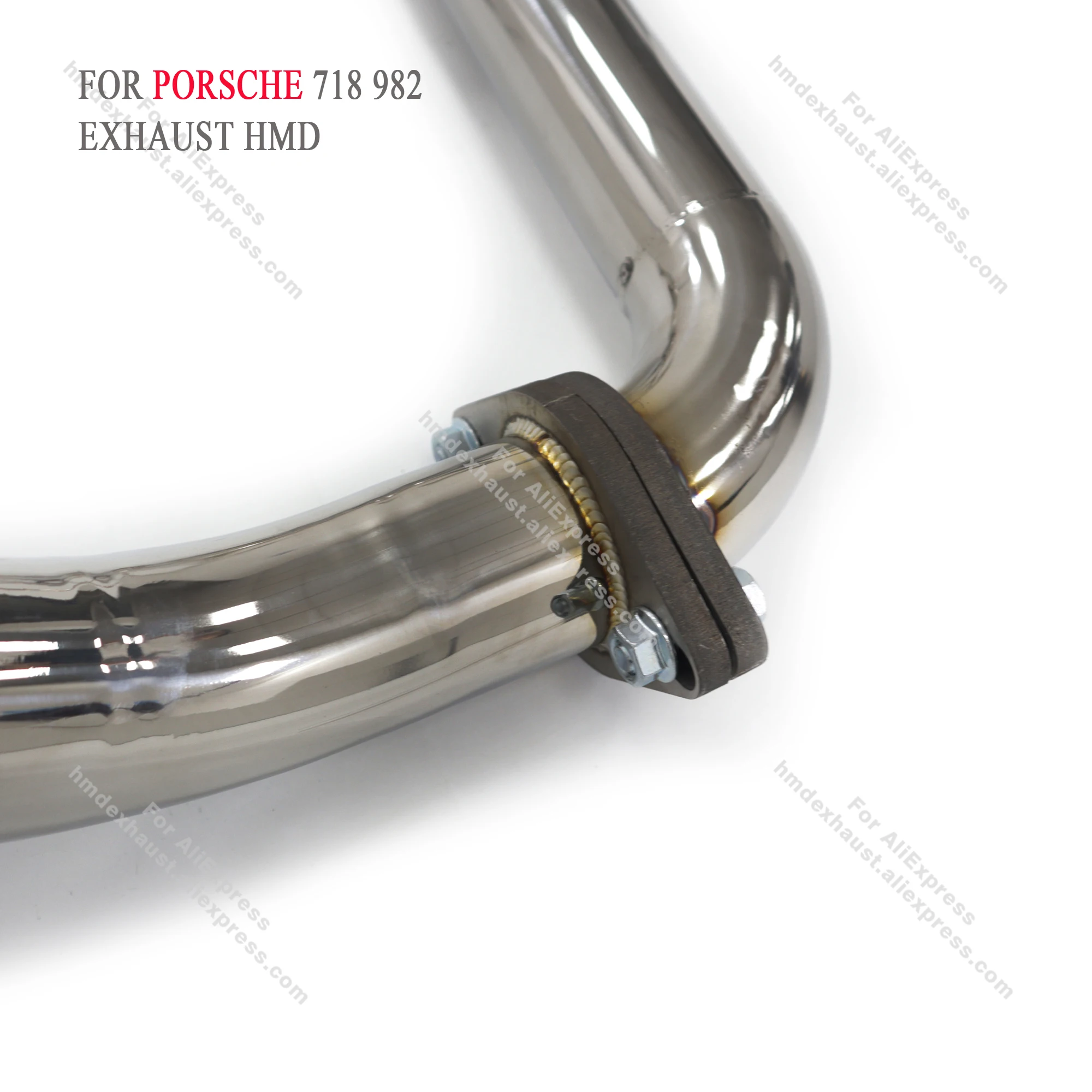 HMD 専用カスタマイズステンレス鋼排気システムパフォーマンスキャットバックポルシェ 718 982 マフラーバルブなし