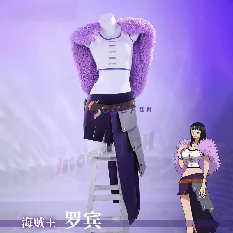 

Nico Robin Cosplay Costume Fancy Party Suit Shawl Bracelet Halloween Carnival Uniforms Anime Clothing COSFun