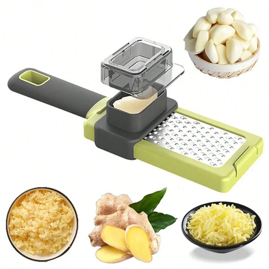 

1 Pcs Portable Mini Garlic Grinder Creative Garlic Press Kitchen Garlic Mash Manual Garlic Mashing Green Kitchen Gadgets
