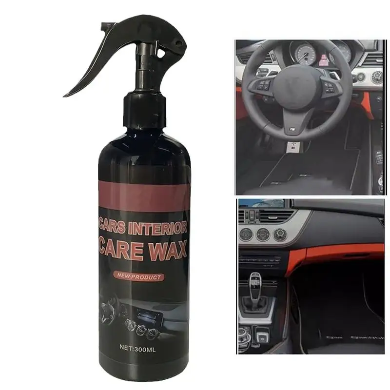 

Car Interior Wax Spray 10.15oz Car Interior Repair Liquid Dash Polish Spray Maintenance Repair Agent For Refurbishment