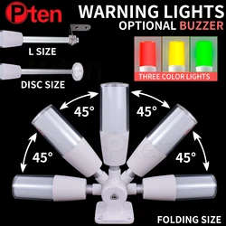 12V 24V 50MM Tri-color RGY warning light sound and light alarm with beep multi-layer always bright CNC center machine tool