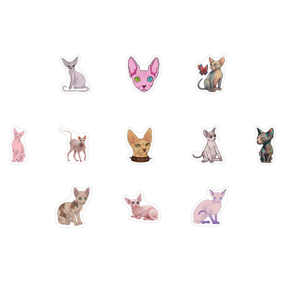 500Pcs/Roll Heterotypic Sphinx Cats Stickers 2.5cm/1.0\'\' 10 Designs DlY Decoration Learning Rewards Scrapbook Labels, Adorn Gift