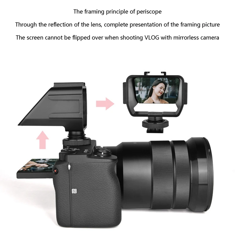 Флип-кронштейн для экрана перископ Vlog держатель для Sony A6300 A7III FUJIFILM XT3 XT30 Panasonic GX85 Nikon Z6 Z7 Canon