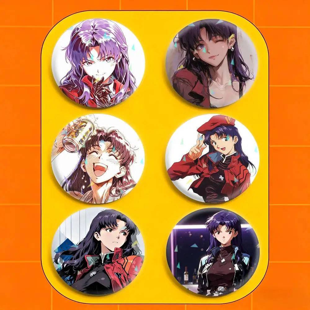 

M-Misato Katsuragi Anime 32/44/58mm Handmade Pins Round Brooch Badge Backpacks Clothes Jewelry Gifts