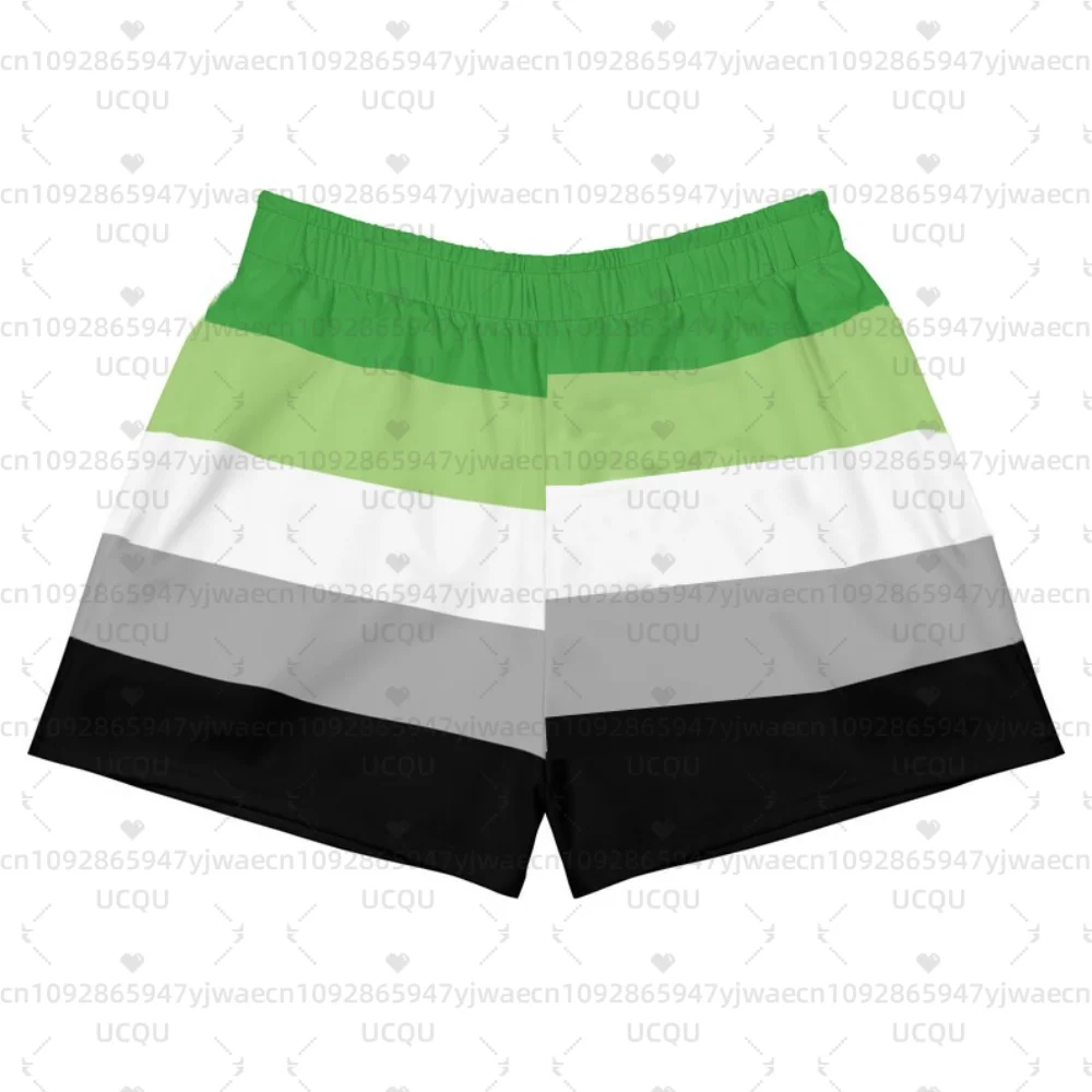 Rainbow Stripe Festival Shorts Yume Kawaii Shorts Pastel Goth Kleidung Pride Run Swim Gym Workout Damenshorts – Detail 6