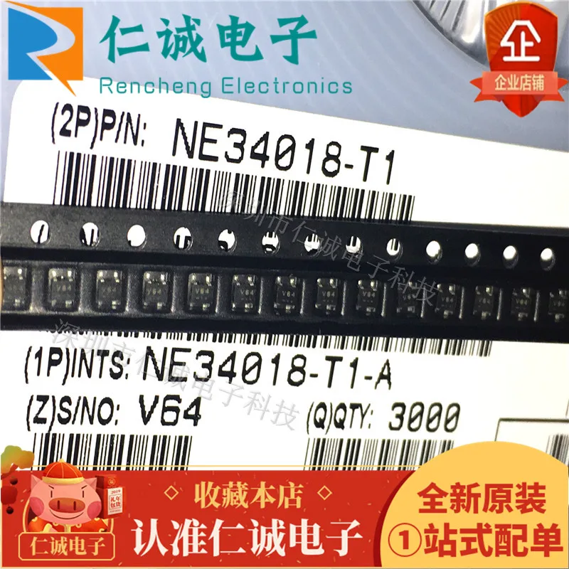 

10 шт. Оригинальный Новый NE34018 NE34018-T1-A Diode Silkscreen V64 SOT-343