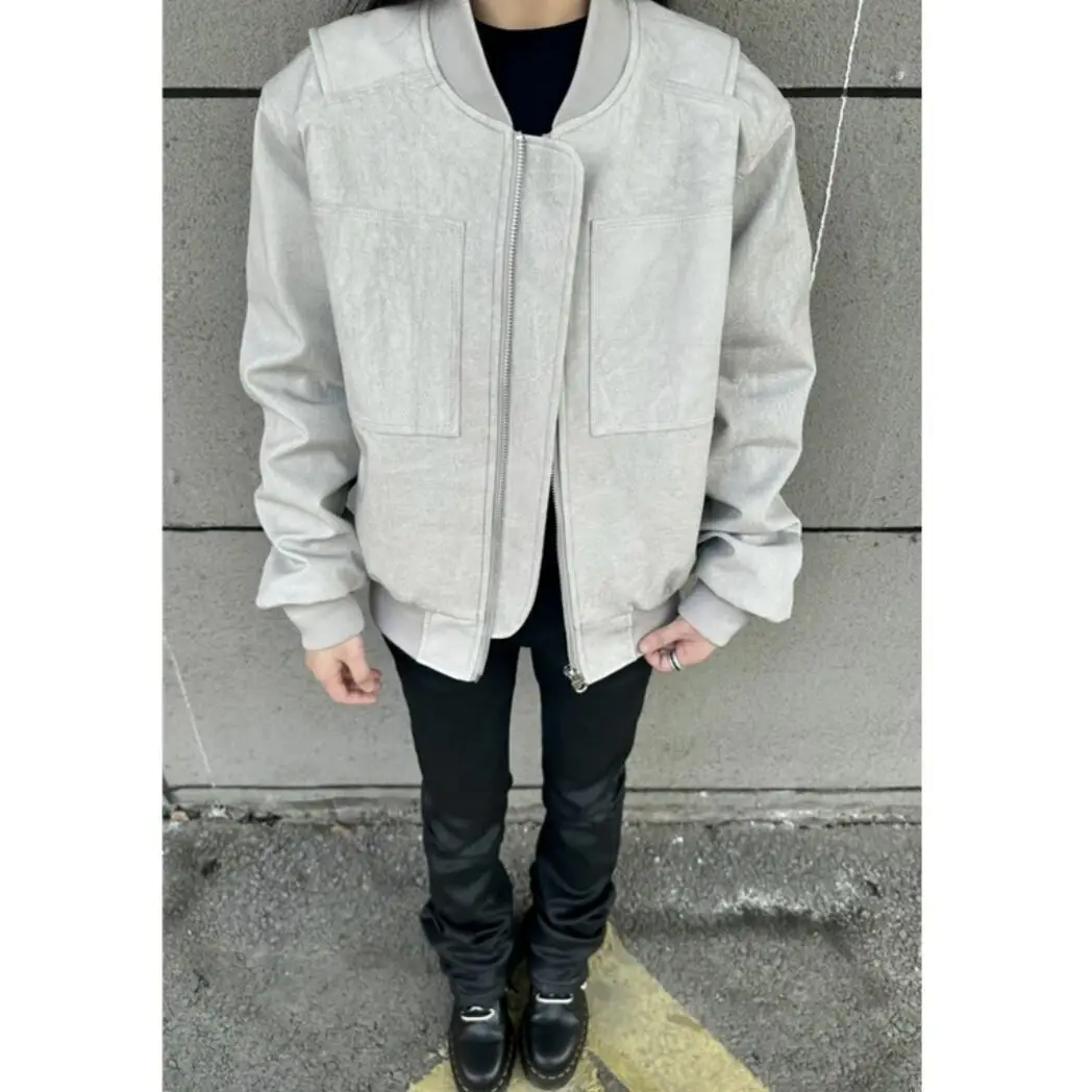 [BOMP] Baseball Jacket Men's Spring Autumn American Top Jacket Pilot Loose Short Jacket