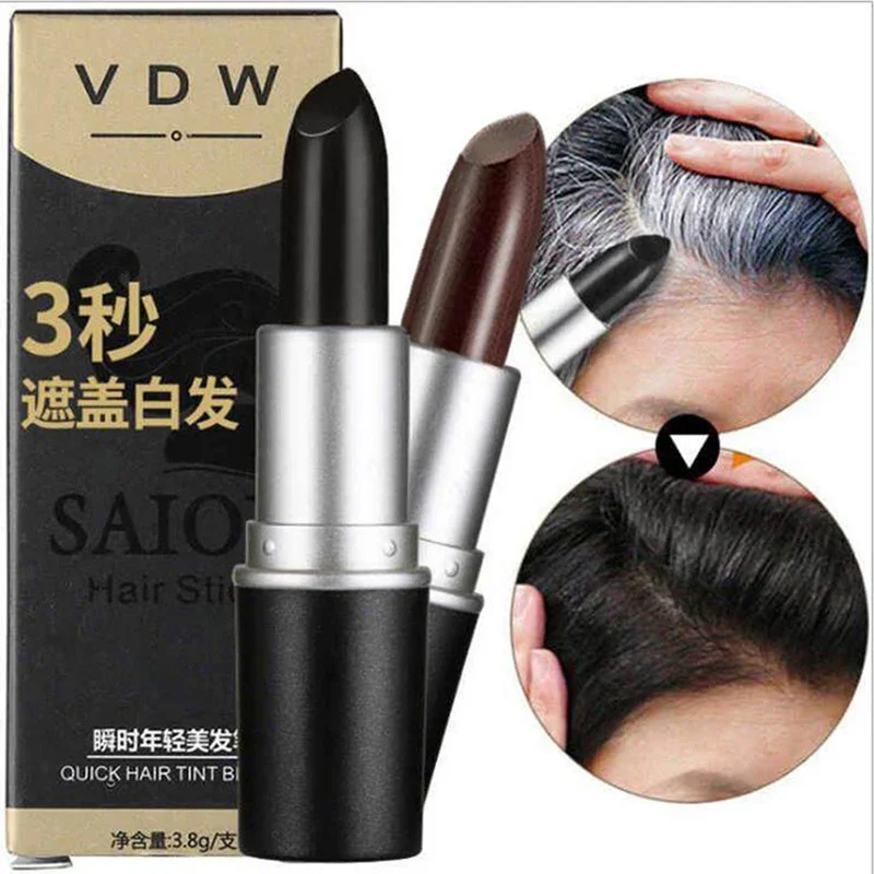 Disposable Hair Dye Instant Gray Root Coverage Hair Color Modify Cream Stick Temporary Cover Up White Hair Hairdressing Products