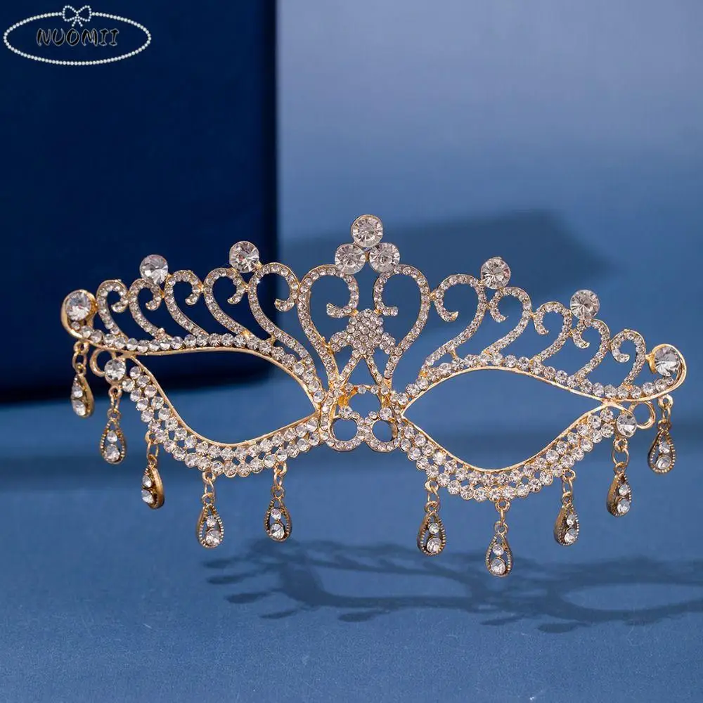 

Veil Rhinestone Mask Full Face Tassel Masquerade Mask Carnival Costume Props Face Chain Facial Jewelry Accessories Party