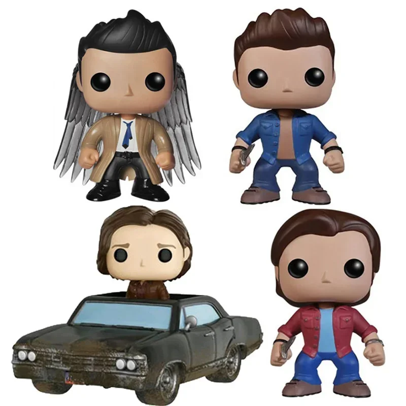 FUNKO POP Television SPN Sam and Dean Action Figure Toys Supernatural #95 Castiel #94 Dean Figuras Model Dolls Gifts