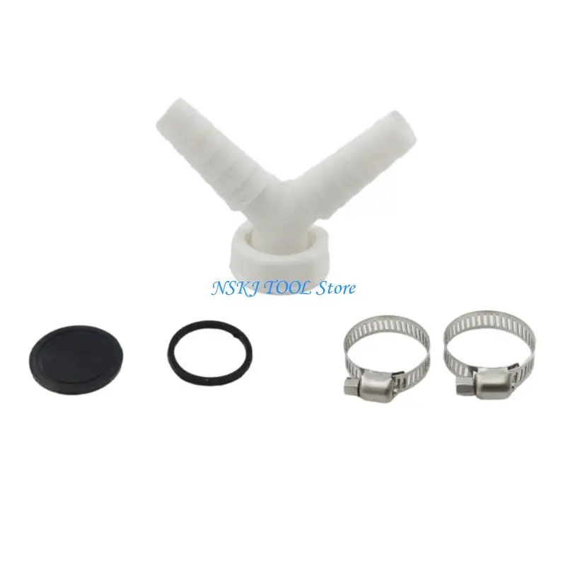 L8RC Forked Down Pipe Hose Connector Universals Plastic Drainage Splitter Connector
