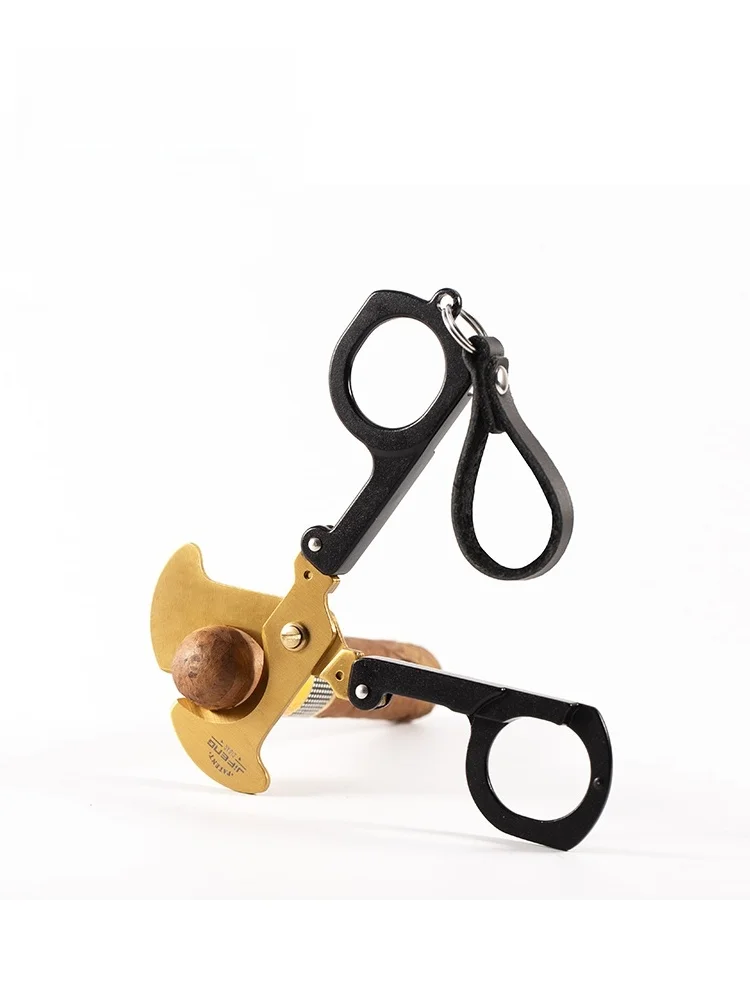 

Портативный сезонный резак для сигар JIFENG из нержавеющей стали с подарочной коробкой и подвеской в виде какао-боба, острое лезвие, аксессуары для курения