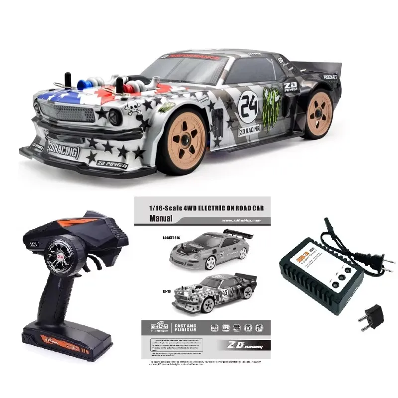 ZD Racing EX-16 1/16 RC Car 40km/h High Speed Brushless Motor 4WD Remote Control Vehicles RTR Model For RC Tourning Car On-Road