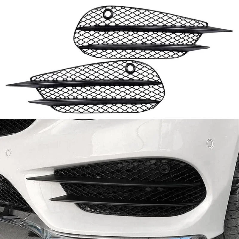 2058852523,2058852623 Front Fog Light Cover Frame For 16-2018 Mercedes-Benz C Class W205 Sport Front Air Vent Cover Trim Grille