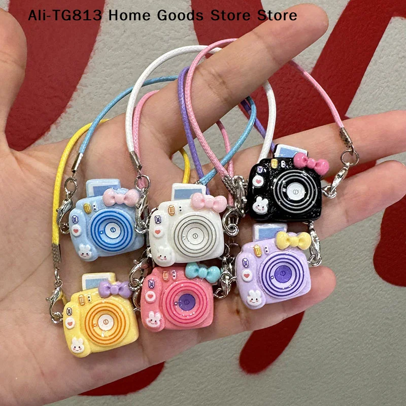 

[TG813]Cartoon Kawaii Dollhouse Mini Bow Camera Model Pendant For Plush Dolls Hanging Neck Decoration Accessories