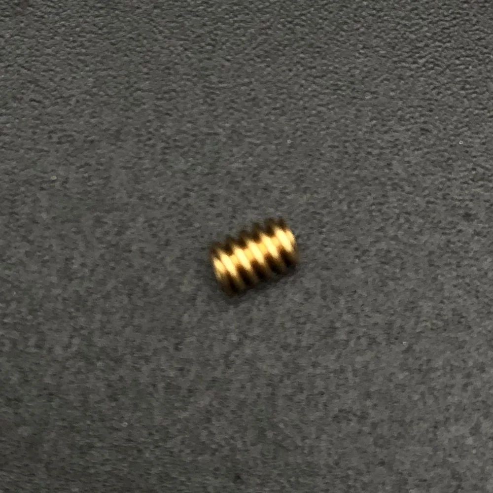 0.2M 0.2 Modulus Worm Gear Copper Reduction Bore Hole Aperture 0.98MM 1MM 1A Tight Single Head Outer Diameter 2.4MM Height 3.5MM