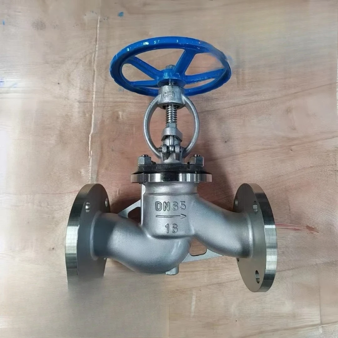 Valvola a globo flangiata manuale in acciaio inossidabile 304/316 Valvola di arresto per ossigeno DN80 PN16 per acqua OEM personalizzabile