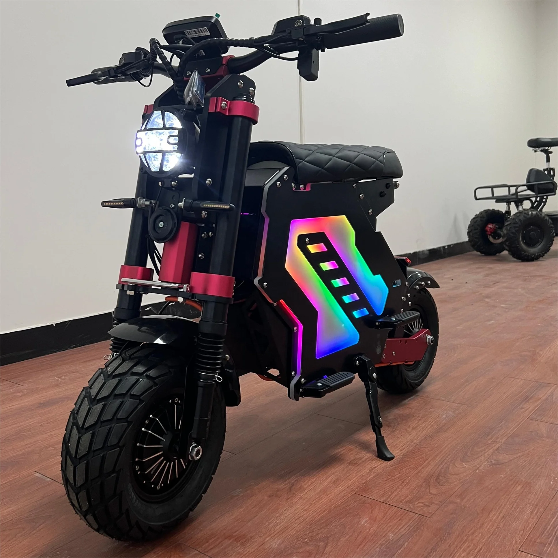 For R8 72V50AH Removable Aluminum Alloy Adult Electric Scooter Sensor Hydraulic Shock Absorption Dual Suspension 130-150KM