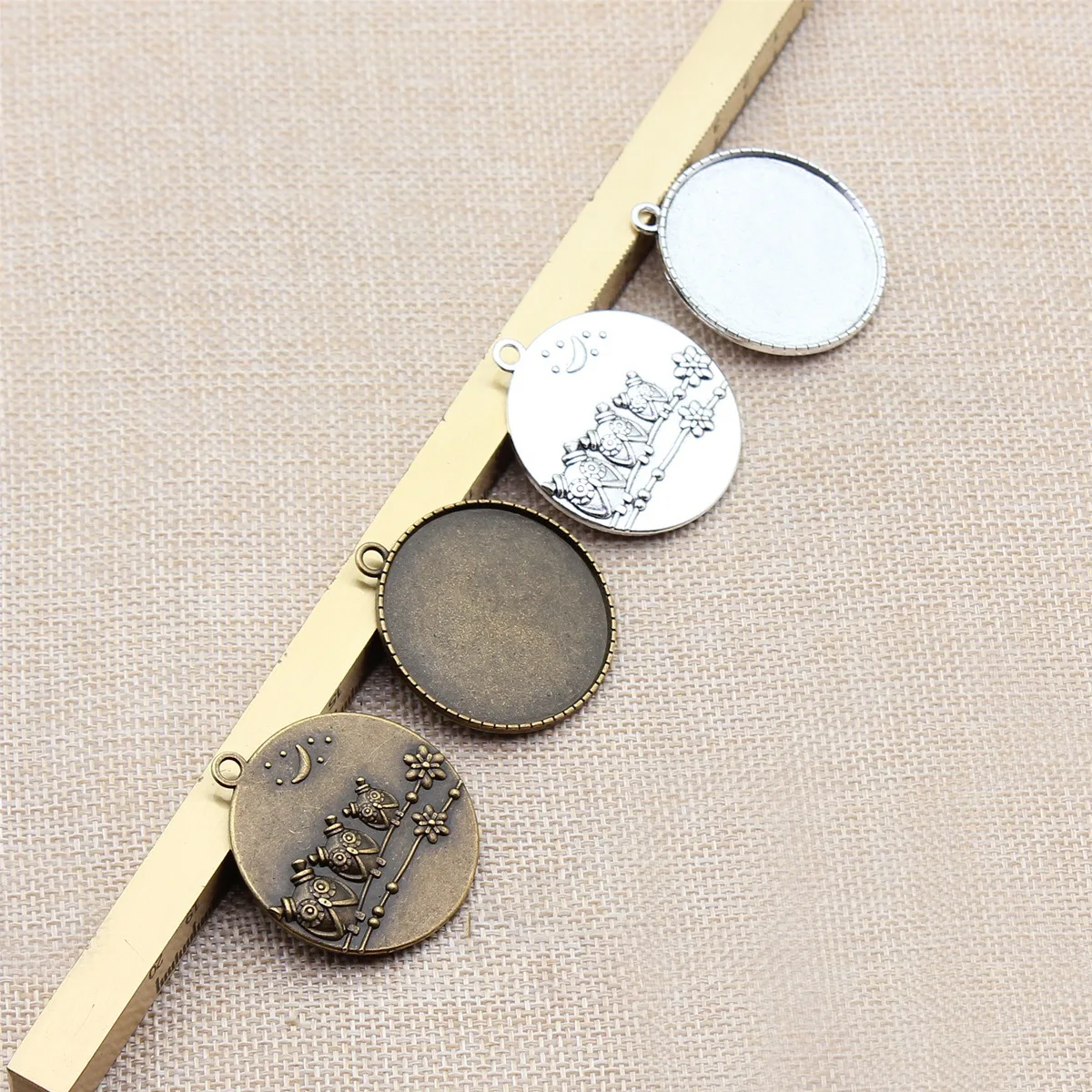 Wholesale fit 30mm 35mm 40mm Large Round Blank Bezel Trays For Handmade Craft Jewelry Making Women DIY Gift Supplies
