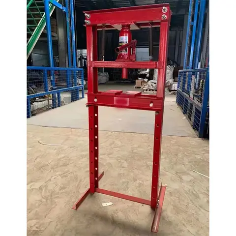 차고 또는 전문 상점용 플레이트 6T/12T가 있는 조정 가능한 프레스 유압 H 프레임 벤치탑 프레스 스탠드 차고 바닥