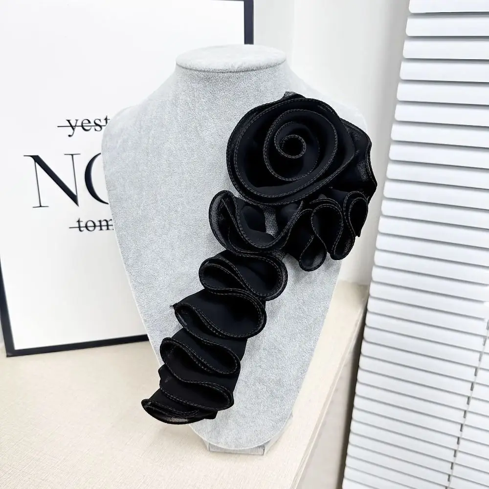 

3D Floral Decoration Handmade Flower Patch Big Flower Pleated DIY Accessory Chest Flower Chest Flower Wedding Dress Accessories