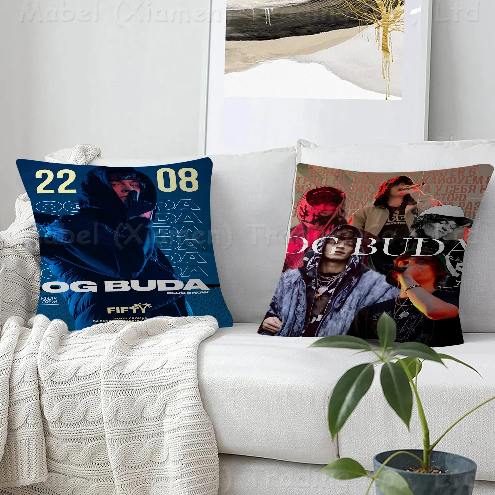 

O-Og B-Buda Russia Rapper Pillowcase Toon Gift Cushion Cover Bedroom Home Sofa Chair Seat Decor Pillow Case