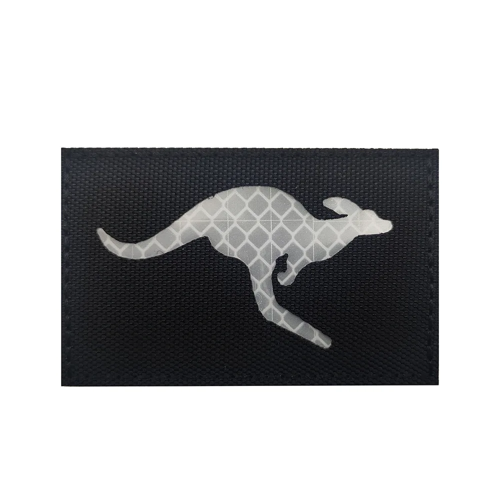 Australian Kangaroo Tactical Morale Badge Infrared Reflective New Australia Camouflage Reflective Hook/ Loop badge