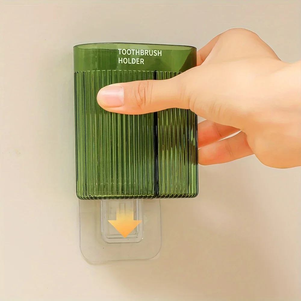Wandmontierter Zahnbürstenhalter, Multifunktionaler Arbeitsplatten-Organizer für Elektrische Zahnbürste und Zahnpasta, Badezimmer-Accessoire