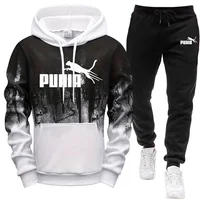 Hooded Sweatshirt and Sweatpants Outdoor Sports Jogger Suit Men's Set/Hoodie/Pants Autumn Winter Daily Casual Fashion Sportswear
